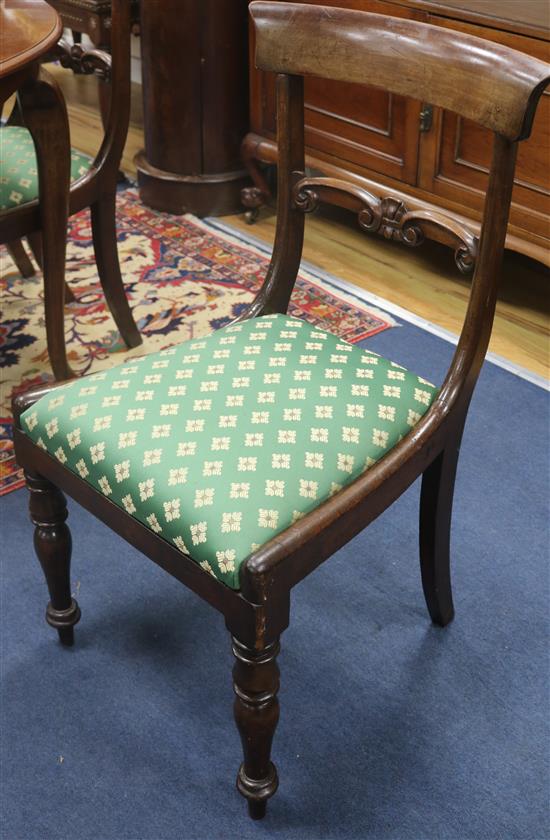 A set of six William IV mahogany dining chairs